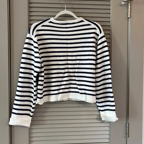 NWT J.Crew New relaxed Emilie sweater lady jacket in stripe Cardigan Sz S - Picture 9 of 9